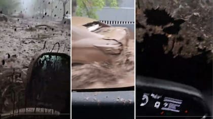 “Se me quiebra un vidrio, cago”: Aterrador video desde el interior de auto arrastrado por el aluvión en Las Condes