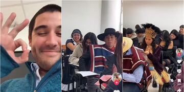 profesor desafió a sus alumnos vestir trajes típicos para rendir prueba