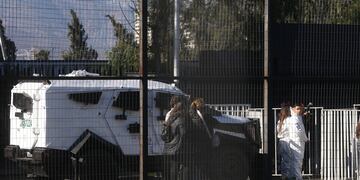Reconstitucion de escena de la muerte de joven afuera del estadio Monumental
27/5/ 2025.