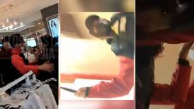 Fuertes imágenes: Indignación por brutal golpiza de guardias a una clienta de conocida multitienda