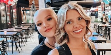 Nicole Pérez y su hija