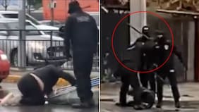 Fuertes imágenes desatan indignación: brutal golpiza callejera terminó con despido de guardias municipales en Puente Alto
