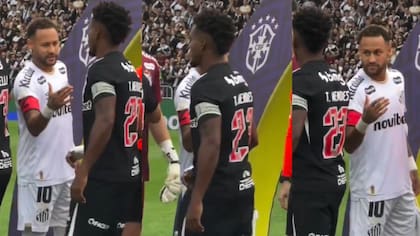 Quedó con la mano estirada: le negaron el saludo a Neymar y esta fue su reacción