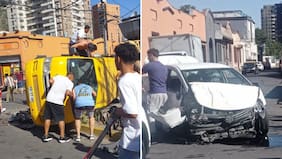 Hay un niño fallecido: delincuentes chocan contra furgón escolar y provocan tragedia en Recoleta