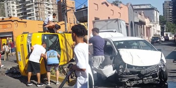 accidente furgón escolar Recoleta
