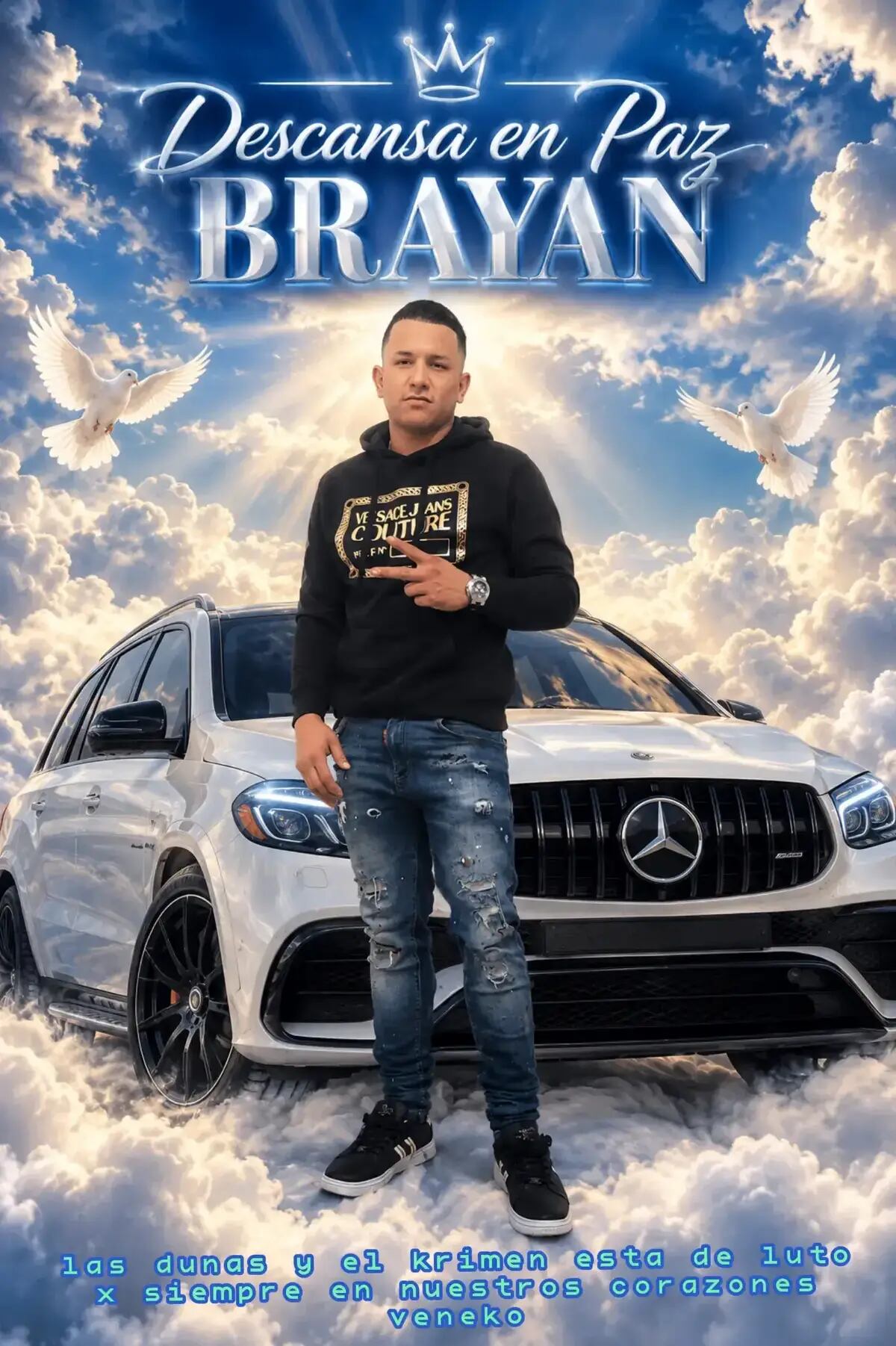 Homenaje a Brayan Farías (Imagen publicada por Chilevisión Noticias)