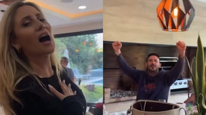 Mauricio Pinilla y Gissella Gallardo cantaron el himno para celebrar la victoria de Kast