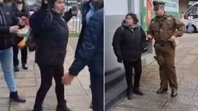 “¡Cállate vieja c...! ¡Facha de la muni!”: furiosa vecina de Curicó arremetió contra todos en medio de visita de Matthei