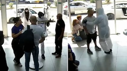 Sólo uno de los clientes se negó a obedecer: video registra violento asalto con metralleta en tienda de San Miguel