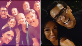 Con Rafael Araneda, Giancarlo Petaccia y Marcela Vacarezza: el entretenido carrete de Pamela Díaz en Miami