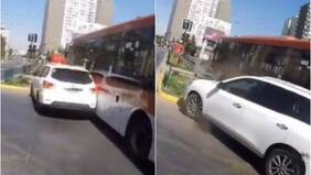 Chofer de bus Red fue despedido tras acorralar a vehículo para sacarlo de vía exclusiva: video captó el momento