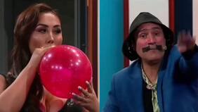 Inhalaron helio y cantaron éxito de Pimpinela: revive el dueto de Naya Fácil y Ruperto en Detrás del Muro