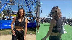 El look reciclado de Kika Silva para Lollapalooza: “El top estaba requete usado, lo cortamos y le pusimos detallitos”