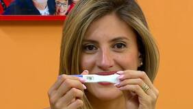 El comentado test de embarazo en vivo de Karen Paola