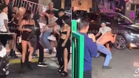 Testigos grabaron fuertes imágenes: registran brutal pelea de jóvenes en el exterior de conocido bar de Reñaca