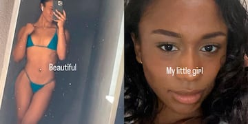 Christin Chelsea en fotos que su pololo, Marcelo Ríos, compartió en Instagram y luego borró.