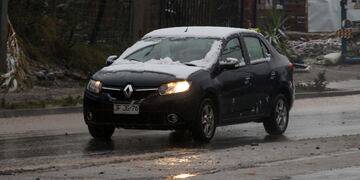 Nieve en el sector de Las Vizcachas