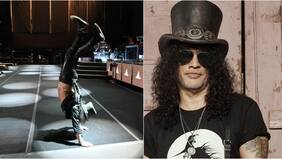 “¡Es una peluca!”: tuiteros teorizan sobre la cabellera de Slash luego de que hiciera la invertida y no se le moviera un pelo