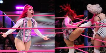 La Catalina, luchadora chilena, venció a la mejor del mundo. Créditos: @christiamoya