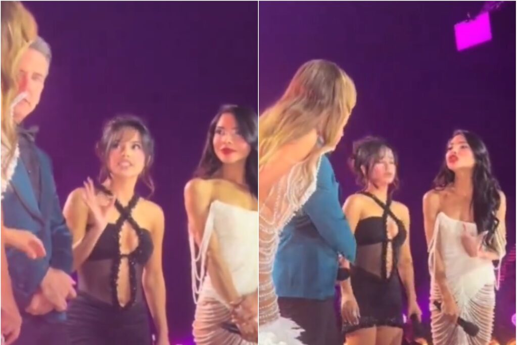 Captan a Thalía y Becky G peleando en pleno escenario: esto fue lo que pasó