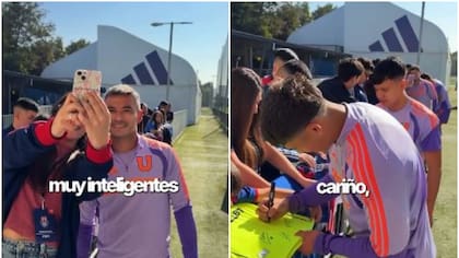 Inusual visita en el CDA: hinchas de la “U” compartieron una jornada de ensueño junto al plantel azul
