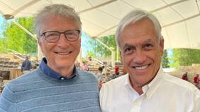 Piñera aterrizó en campamento para multimillonarios: compartió fotos con Zuckerberg y Bill Gates