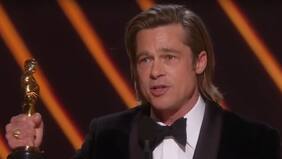 Brad Pitt asistió a los Oscar junto a una misteriosa mujer