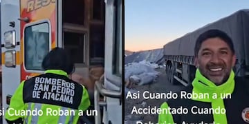 Chicos malos: bomberos fueron suspendidos por robar durante emergencia