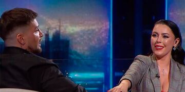 Luis Mateucci y Daniela Aránguiz en un pantallazo de su cara a cara en Only Fama.