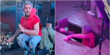 Caída de cantante argentino