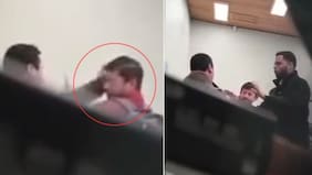 Riña a cachetazo limpio quedó grabada: concejales se agarraron a golpes en plena Muni y desataron escándalo