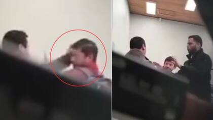 Riña a cachetazo limpio quedó grabada: concejales se agarraron a golpes en plena Muni y desataron escándalo