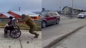 Video: carabinero ayuda a persona en situación de discapacidad en evacuación por tsunami