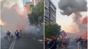 Revelan nuevo video sobre la explosión en el banderazo de la U de Chile