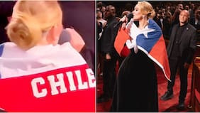 ¡Adele ya es chilena! Se puso la bandera en concierto y hasta subió el registro a Instagram