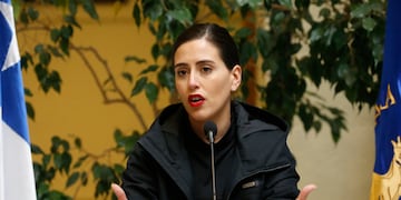 Punto de prensa de la alcaldesa Ripamonti en la Camara de Diputados