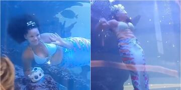 joven disfrazada de Sirena casi se ahoga en acuario donde trabajaba