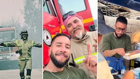 Pastor Rocha y “el Flaco”: así fue el encuentro de dos grandes en plena zona cero de los incendios