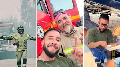 Pastor Rocha y “el Flaco”: así fue el encuentro de dos grandes en plena zona cero de los incendios