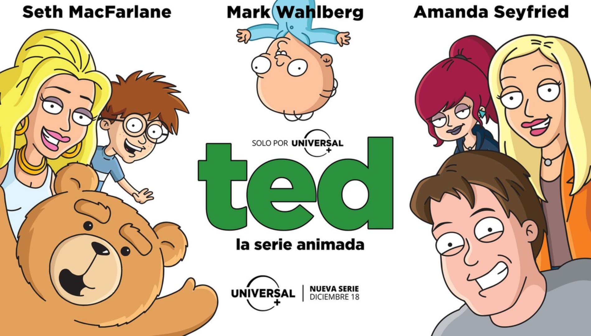 Ted tendrá serie animada y reunirá a Seth MacFarlane, Mark Wahlberg y Amanda Seyfried