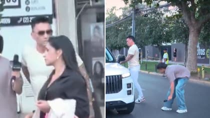 Captan agresiva reacción de Chino Ríos al ser sorprendido con nueva polola: son las primeras imágenes del romance