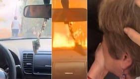“¡Tranquila, mami, ya salimos!”: graban desesperado escape de una familia entre las llamas de incendio en Santa Juana