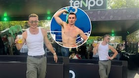 El clavadista canadiense viral de Stgo 2023 volvió a celebrar el 18: la travesía de Bryden Hattie