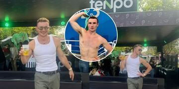 Bryden Hattie, el clavadista viral de Santiago 2023 volvió a Chile