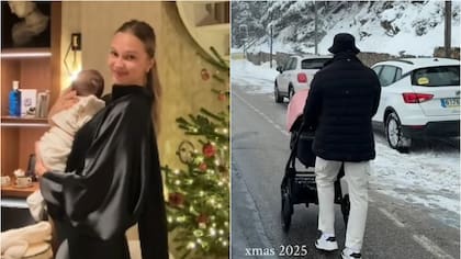 Del espumante a la mamadera: el dulce video de Alexandra Litvinova, pareja de Alexis Sánchez, para celebrar su cumpleaños