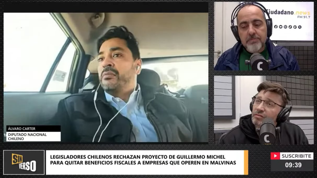 Álvaro Carter se agarró con periodistas argentinos.