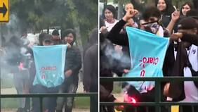 Sacaron una camiseta de la U y se pegaron el show ante las cámaras: barristas de Colo Colo desataron indignación en pleno matinal