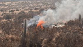 Imágenes fuertes: avión de la FACh que se dirigía al norte se estrella en La Serena e inician proceso de rescate