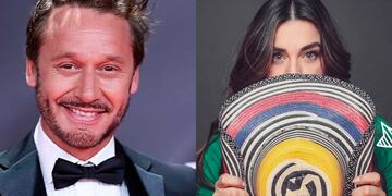 Benjamín Vicuña en una foto de archivo que comparte en su Instagram. Ingrid Cruz en una foto promocional de Aguas de Oro, nueva teleseries de Mega.