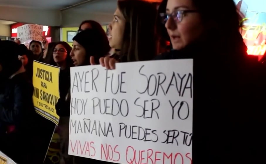 Crimen de Soraya movilizó a cientos de mujeres en Concepción
